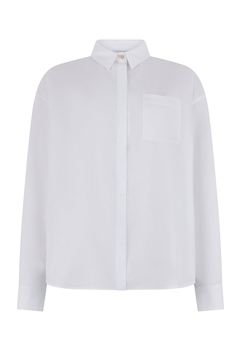 White Cotton Popeline over Shirt