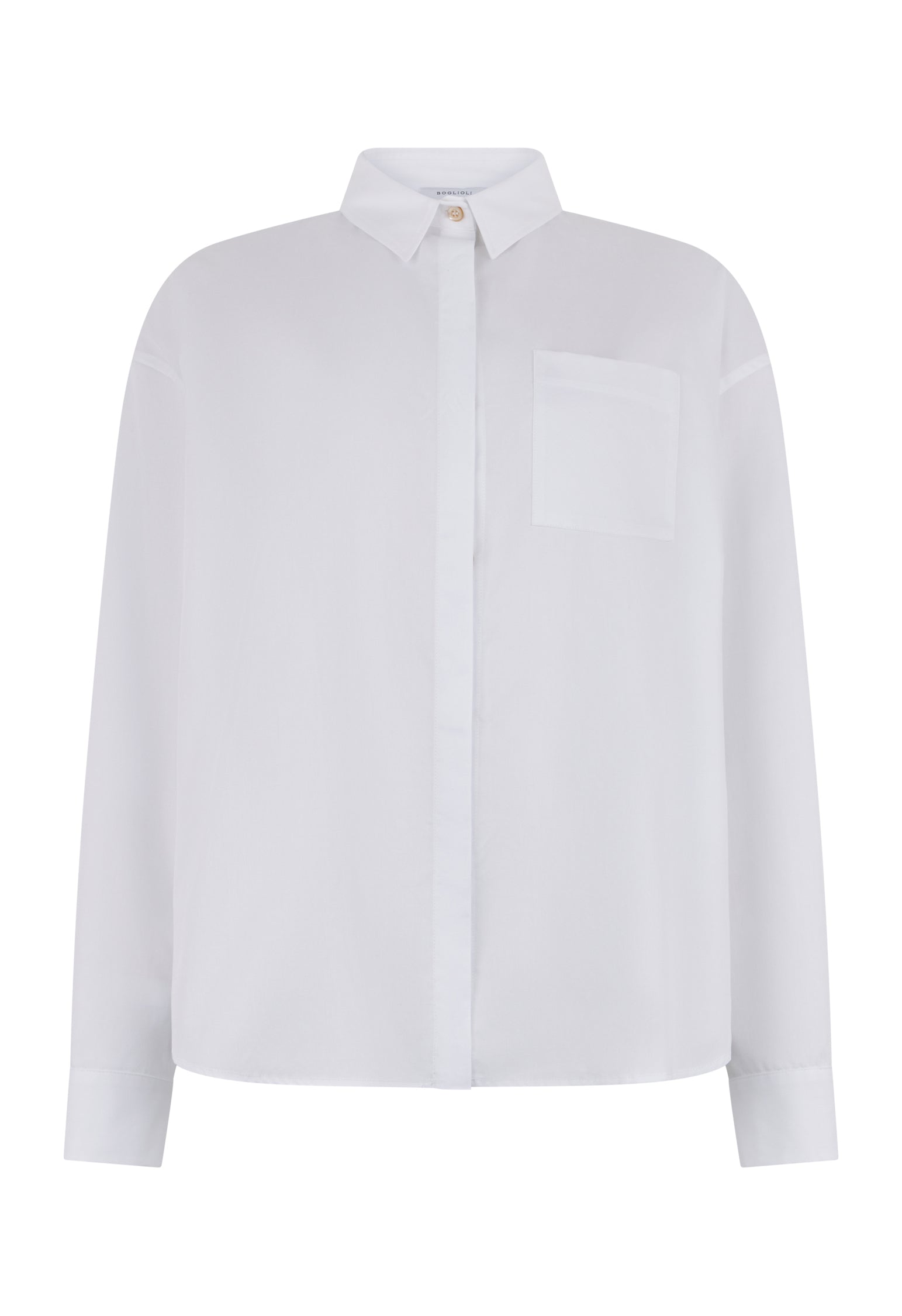 White Cotton Popeline over Shirt