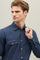 Camicia in popeline tinto in capo blu