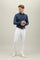 Camicia in popeline tinto in capo blu