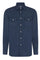 Camicia in popeline tinto in capo blu