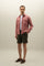 Overshirt in cotone tinto in capo rosa