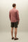 Overshirt in cotone tinto in capo rosa