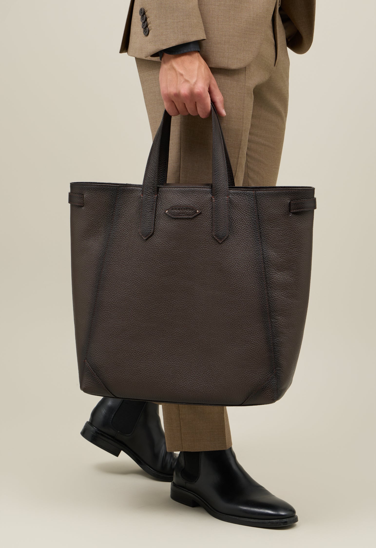 Borsa in pelle marrone