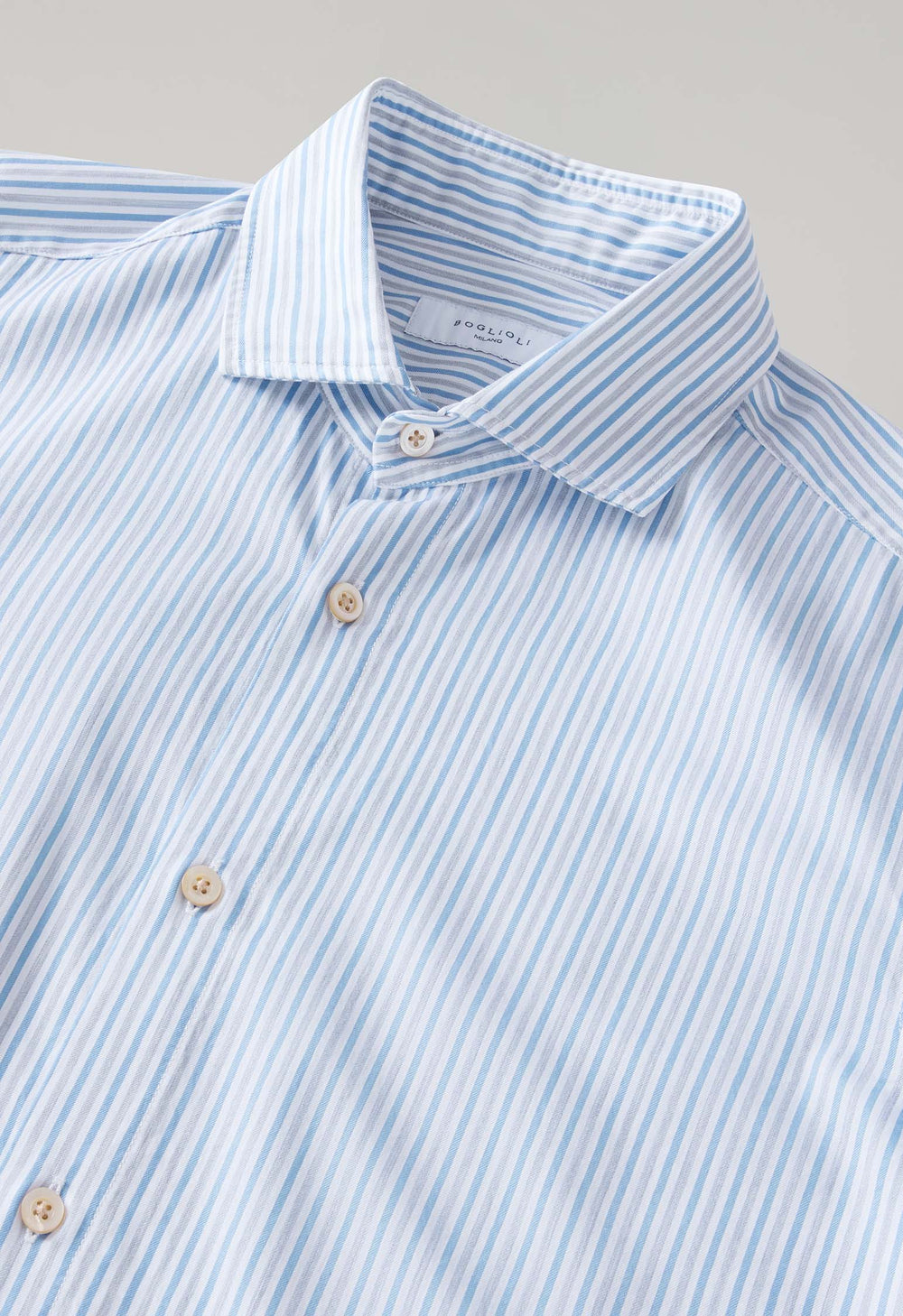 Light Blue Striped Soft Cotton Shirt