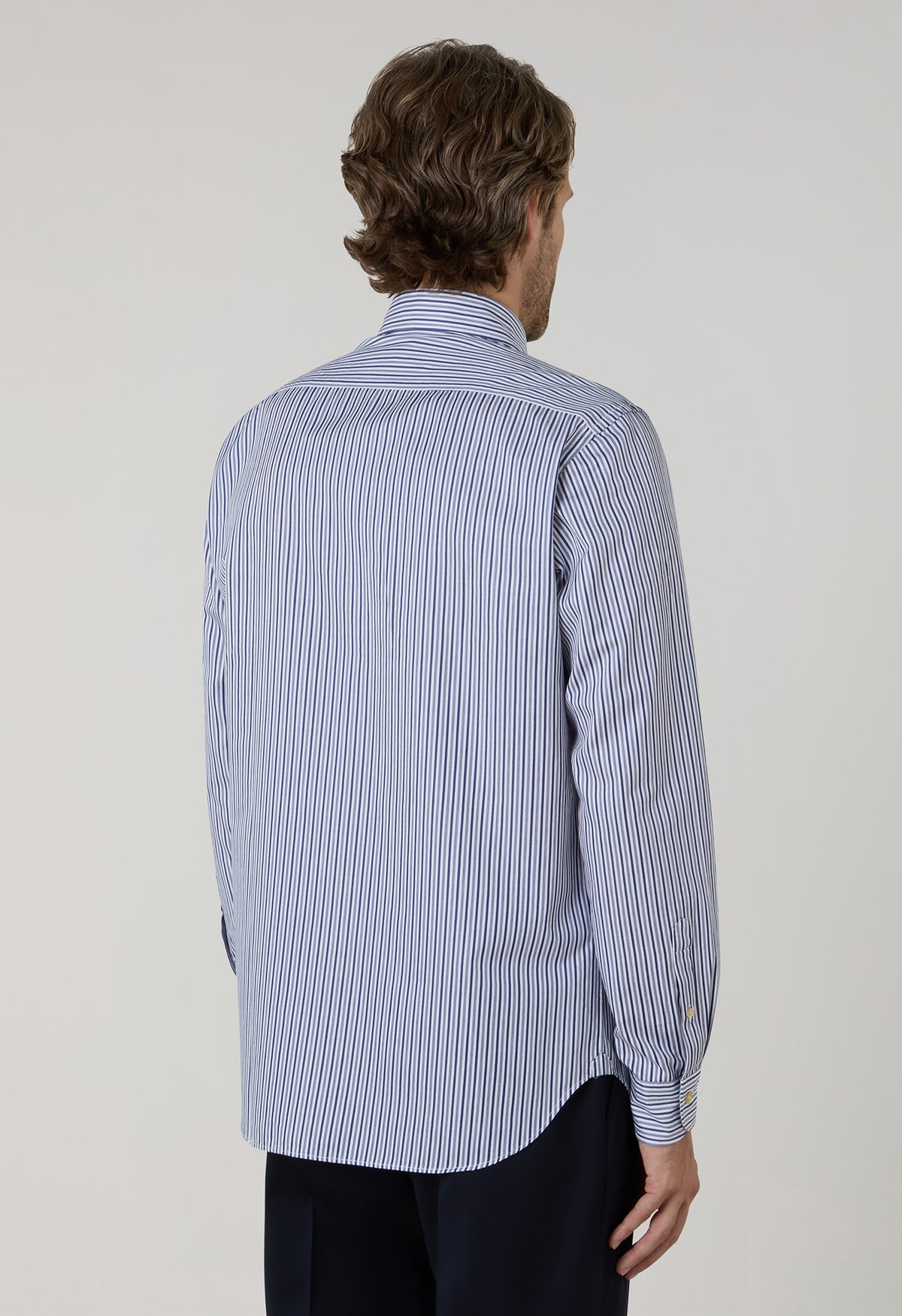 Camicia in cotone soft a righe color blu