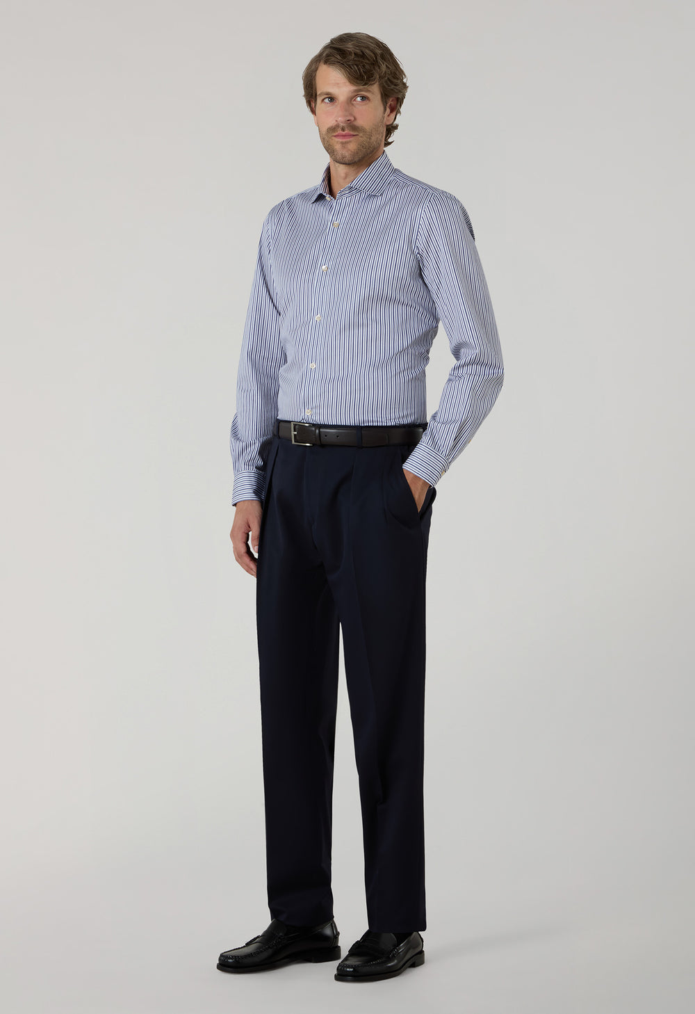 Blue Striped Soft Cotton Shirt