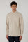 Camicia vaiella tinta in capo beige