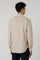 Camicia vaiella tinta in capo beige