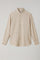Camicia vaiella tinta in capo beige