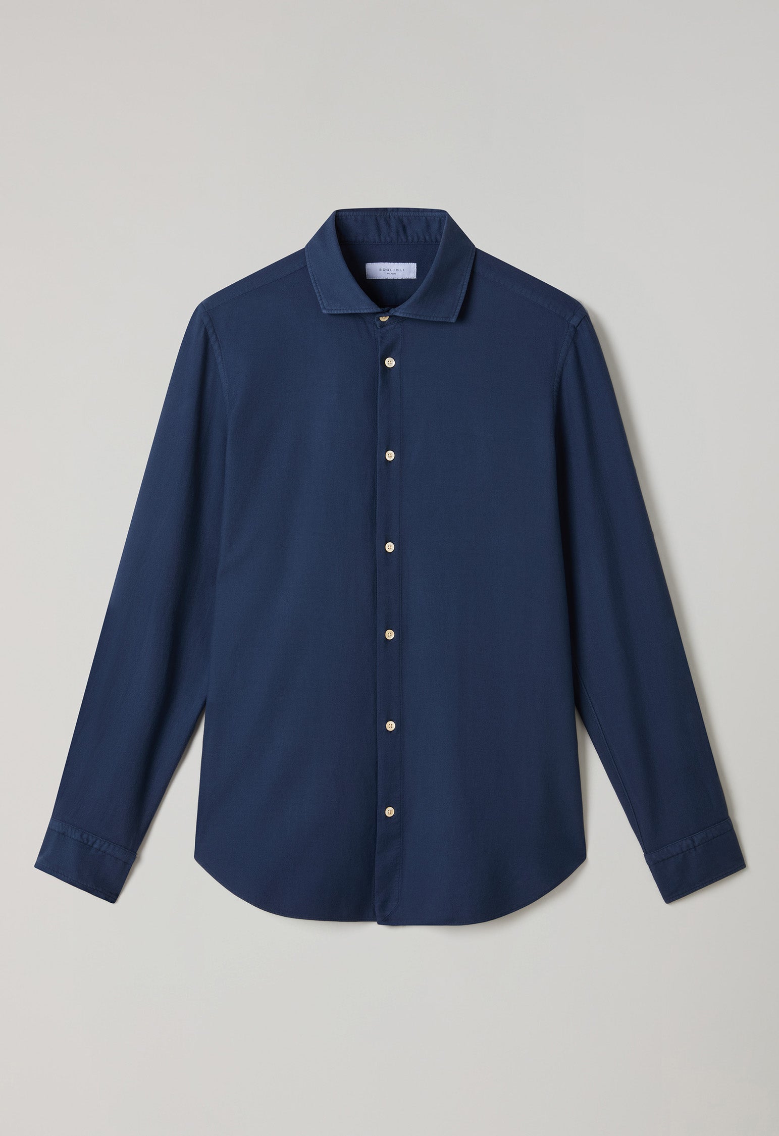 Camicia vaiella tinta in capo blu
