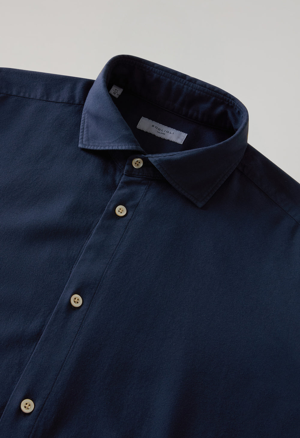 Camicia vaiella tinta in capo blu