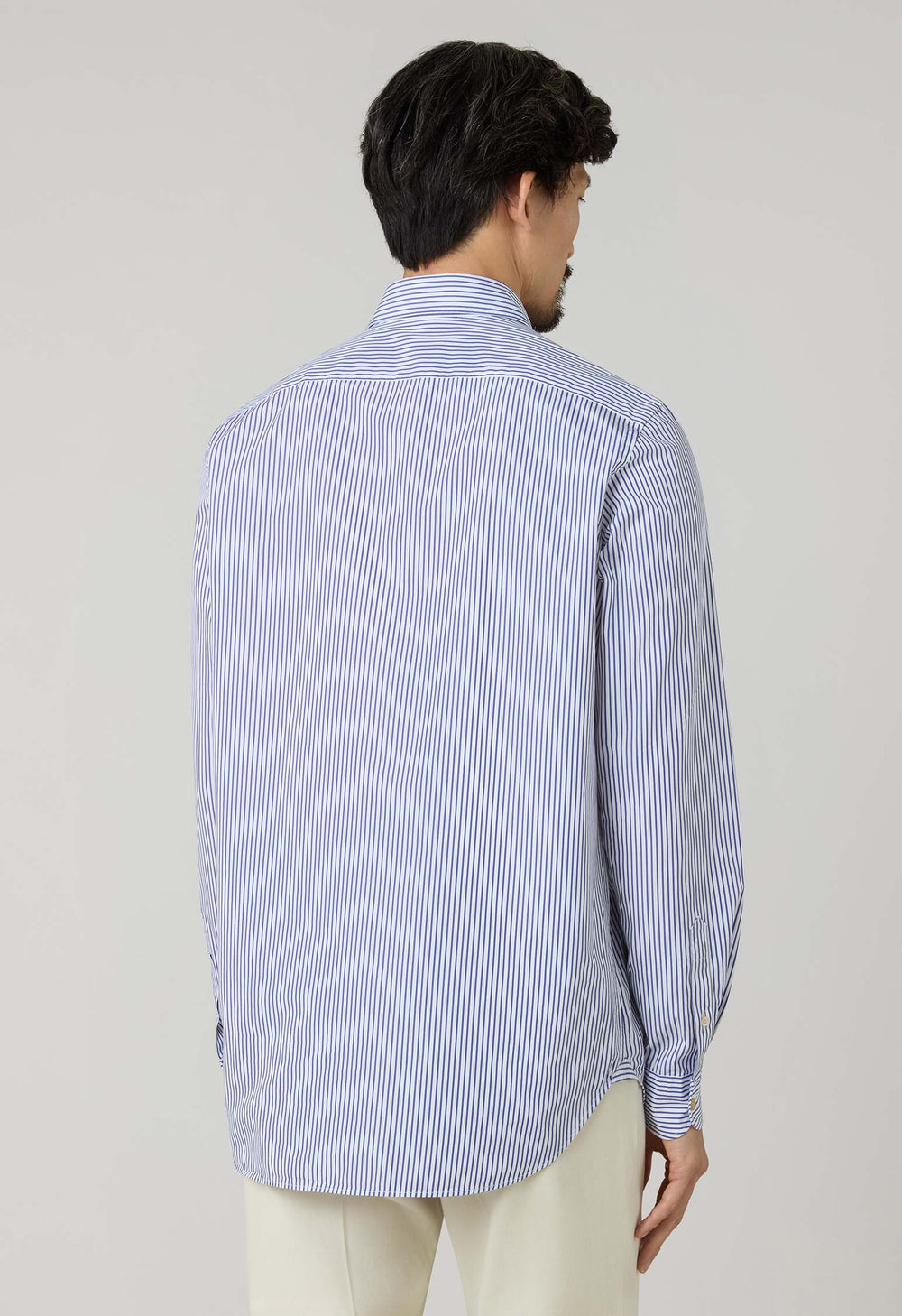 Camicia in cotone a righe blu