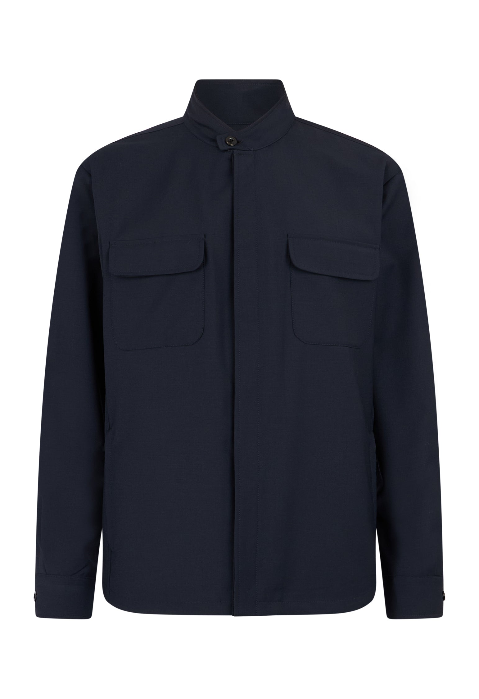 Blue Stretch Wool Canva Guru Overshirt