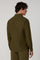 Overshirt in lino tinto in capo verde