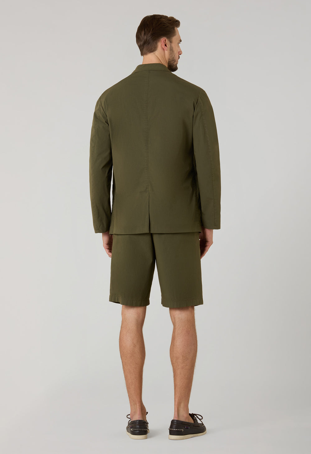 Abito Khaki Bermuda in popeline tinto in capo verde