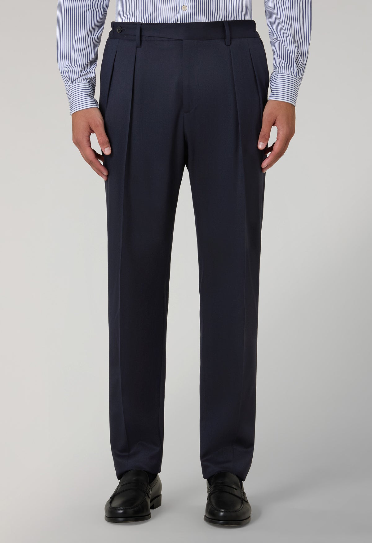 Blue Stretch Wool Boxie Suit