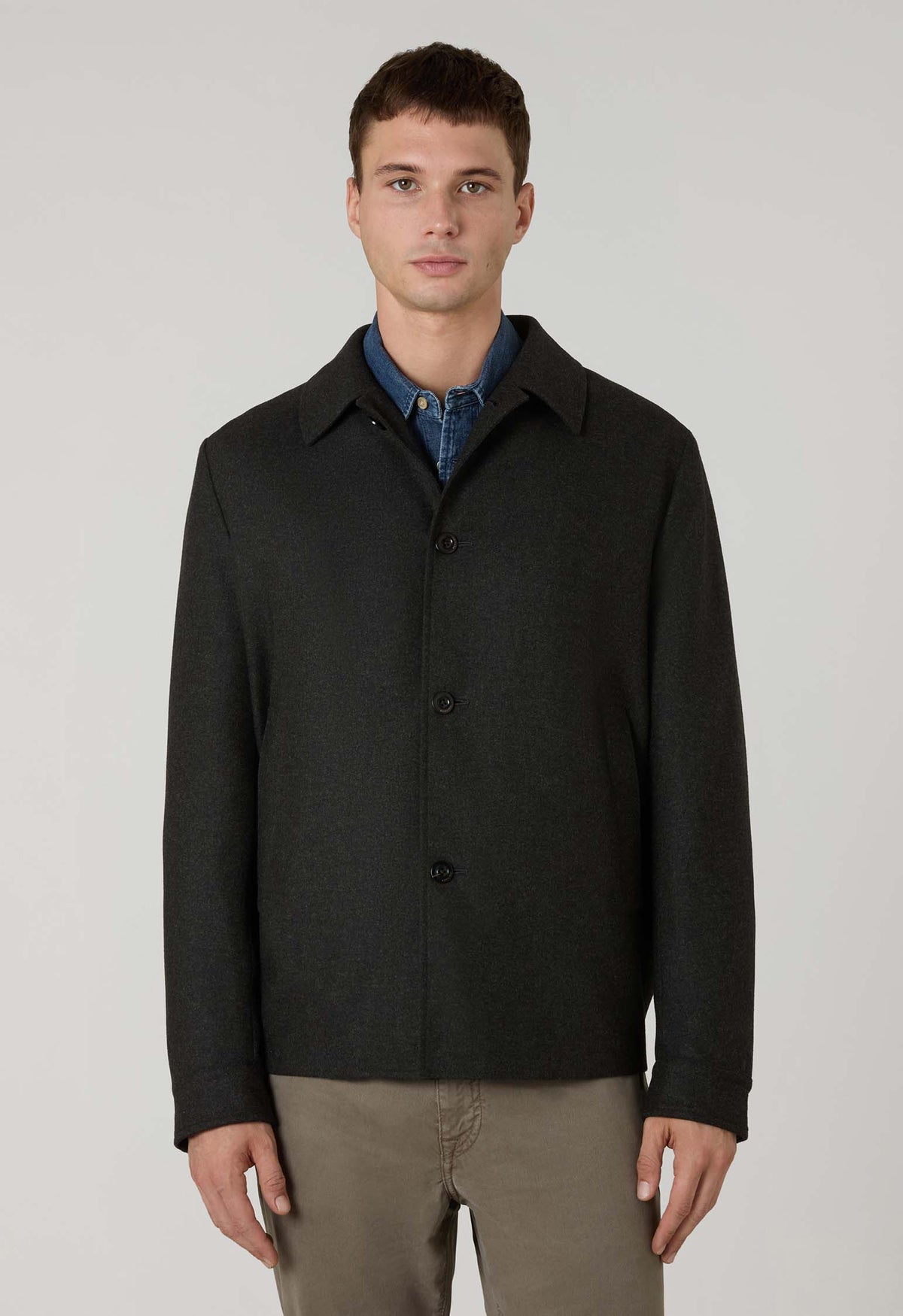 Dark Green Flannel Solferino Jacket