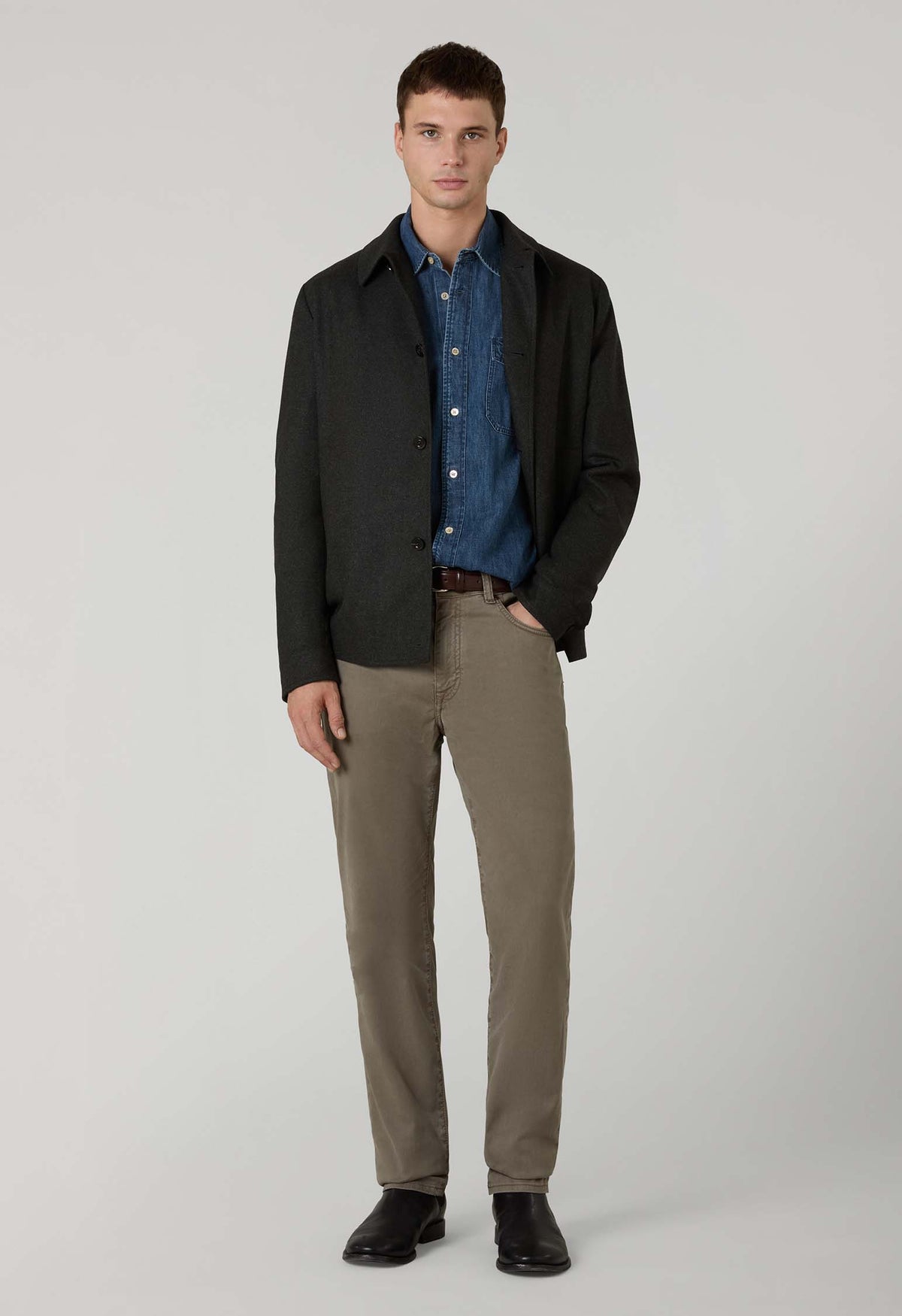 Dark Green Flannel Solferino Jacket