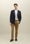 Braune gerade Chinohose aus Stretch-Baumwolle