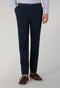 Pantalone in cotone tinto in capo micro-spinato verde