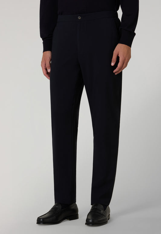 Blue Garment Dyed High Performance Wool regular Chinos 