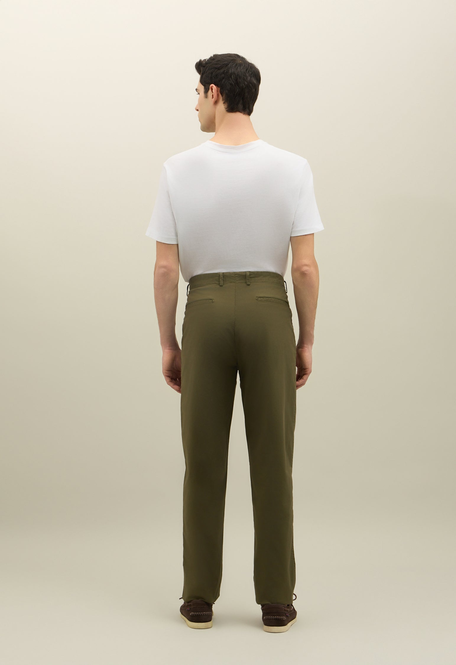 Pantalone Loose in cotone tinto in capo verde
