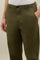 Green Garment Dyed Cotton Loose Trousers