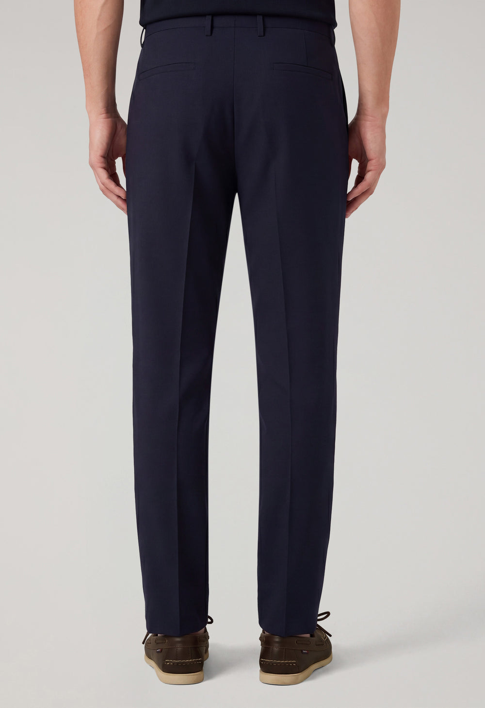 Hose aus blauem Woll-Canvas