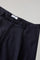 Hose aus blauem Woll-Canvas