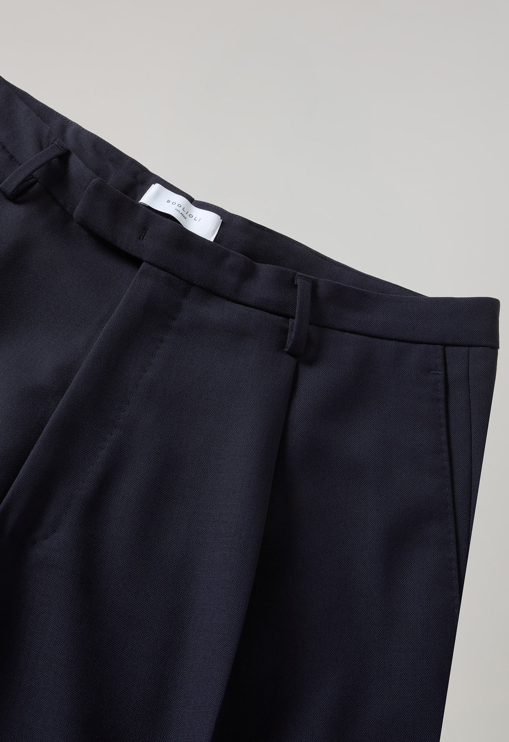 Hose aus blauem Woll-Canvas