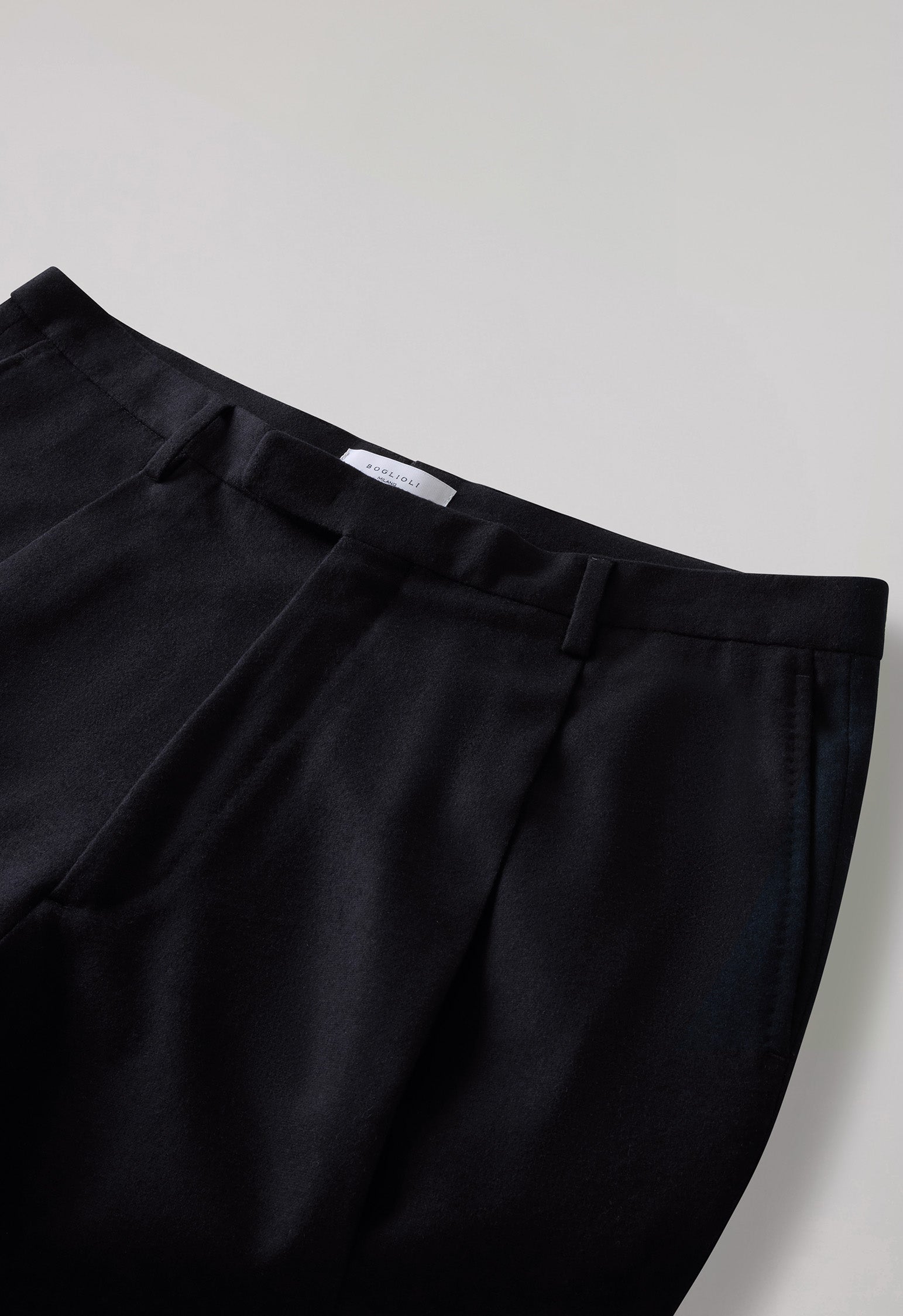 Blue Flannel Fluid Trousers
