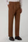 Brown Garment Dyed Soft Cotton Roma Trousers