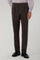 Dark Brown Garment Dyed Soft Cotton Roma Trousers
