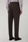 Dark Brown Garment Dyed Soft Cotton Roma Trousers