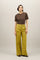 Pantalone Palazzo in popeline leggero verde