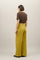 Pantalone Palazzo in popeline leggero verde