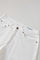 White Garment Dyed Cotton Silk 5-Pocket Trousers