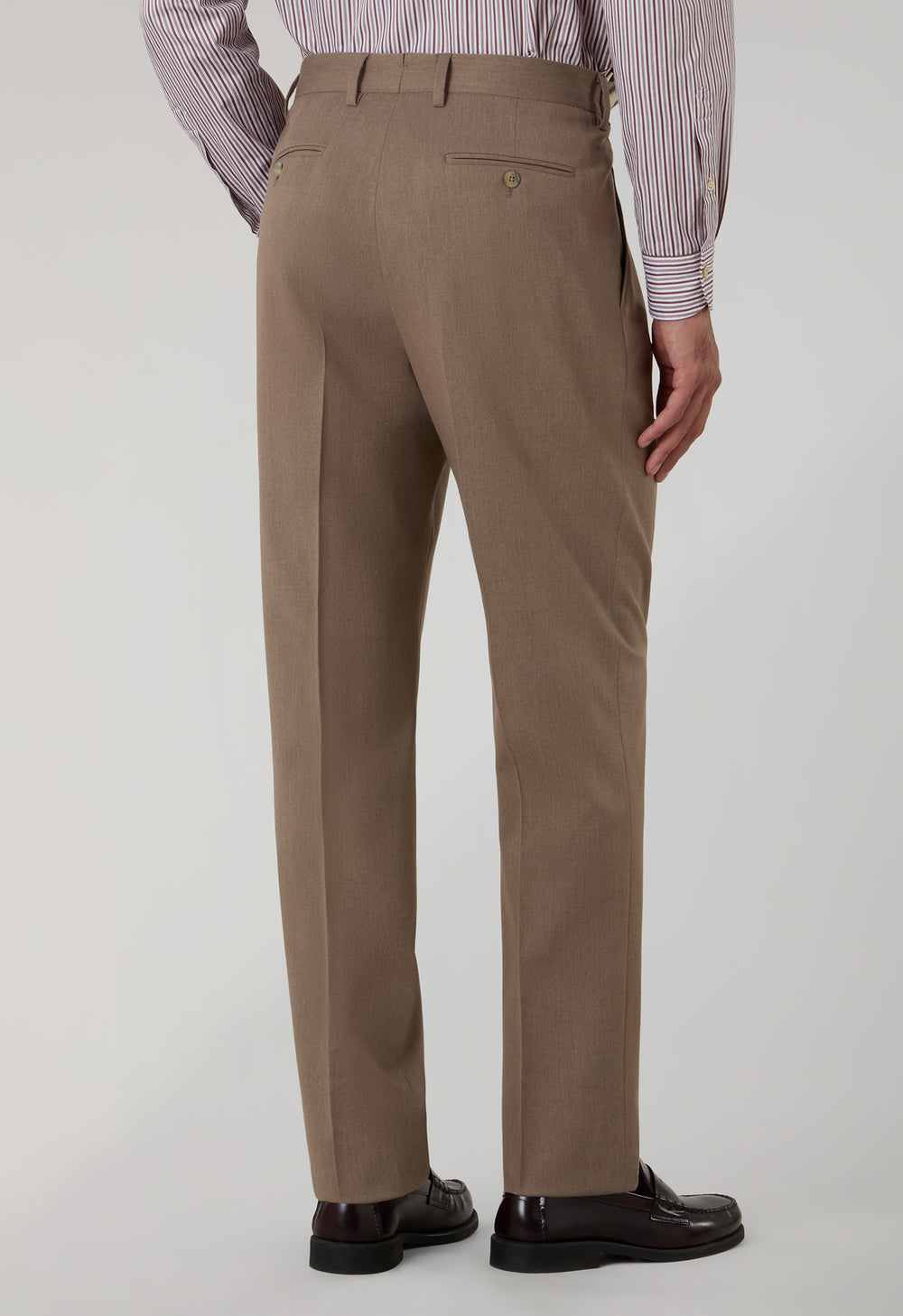 Pantalone Mario in lana stretch beige
