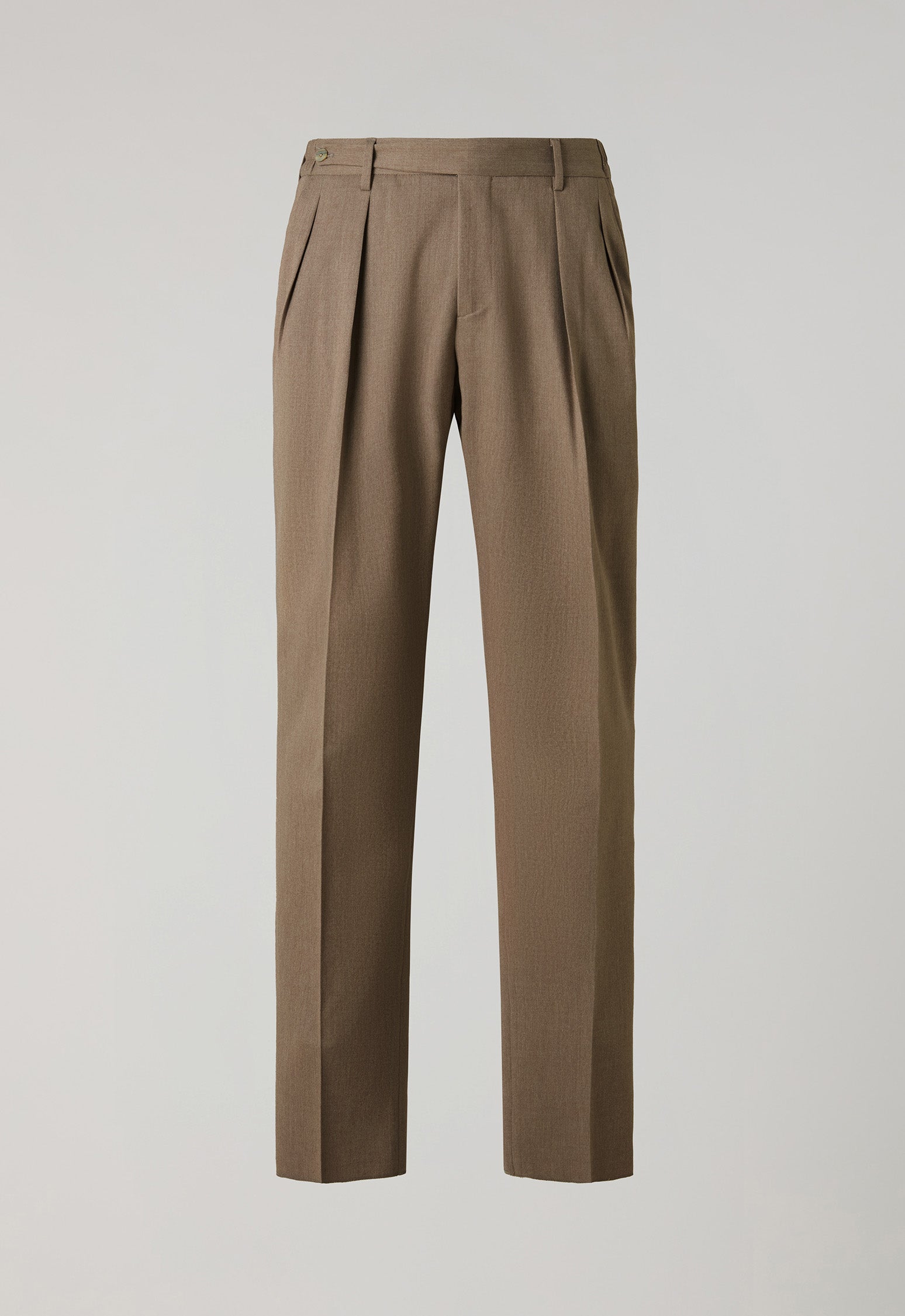 Pantalone Mario in lana stretch beige