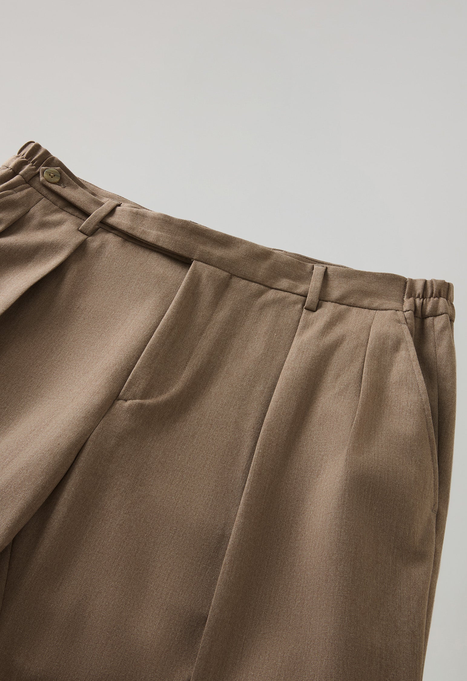 Pantalone Mario in lana stretch beige