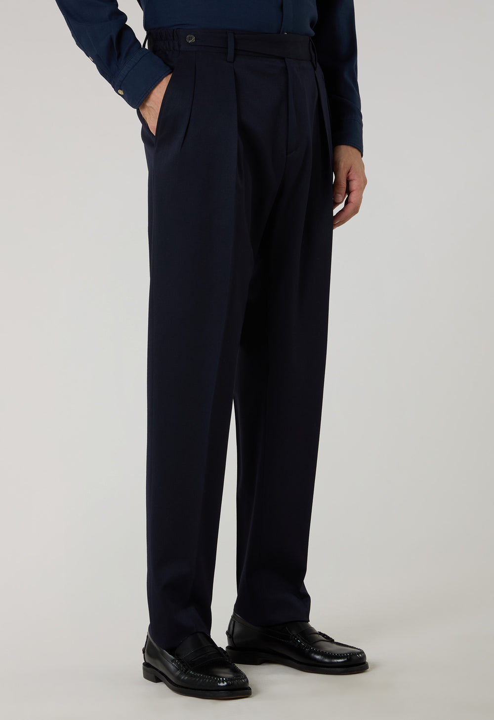 Dunkelblaue Hose Mario aus Stretchwolle