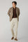 Pantalone Napoli in lino tinto in capo beige