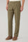 Khaki Garment Dyed Linen Napoli Trousers