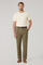 Khaki Garment Dyed Linen Napoli Trousers