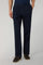 Pantalone Napoli in cotone stretch tinto in capo blu