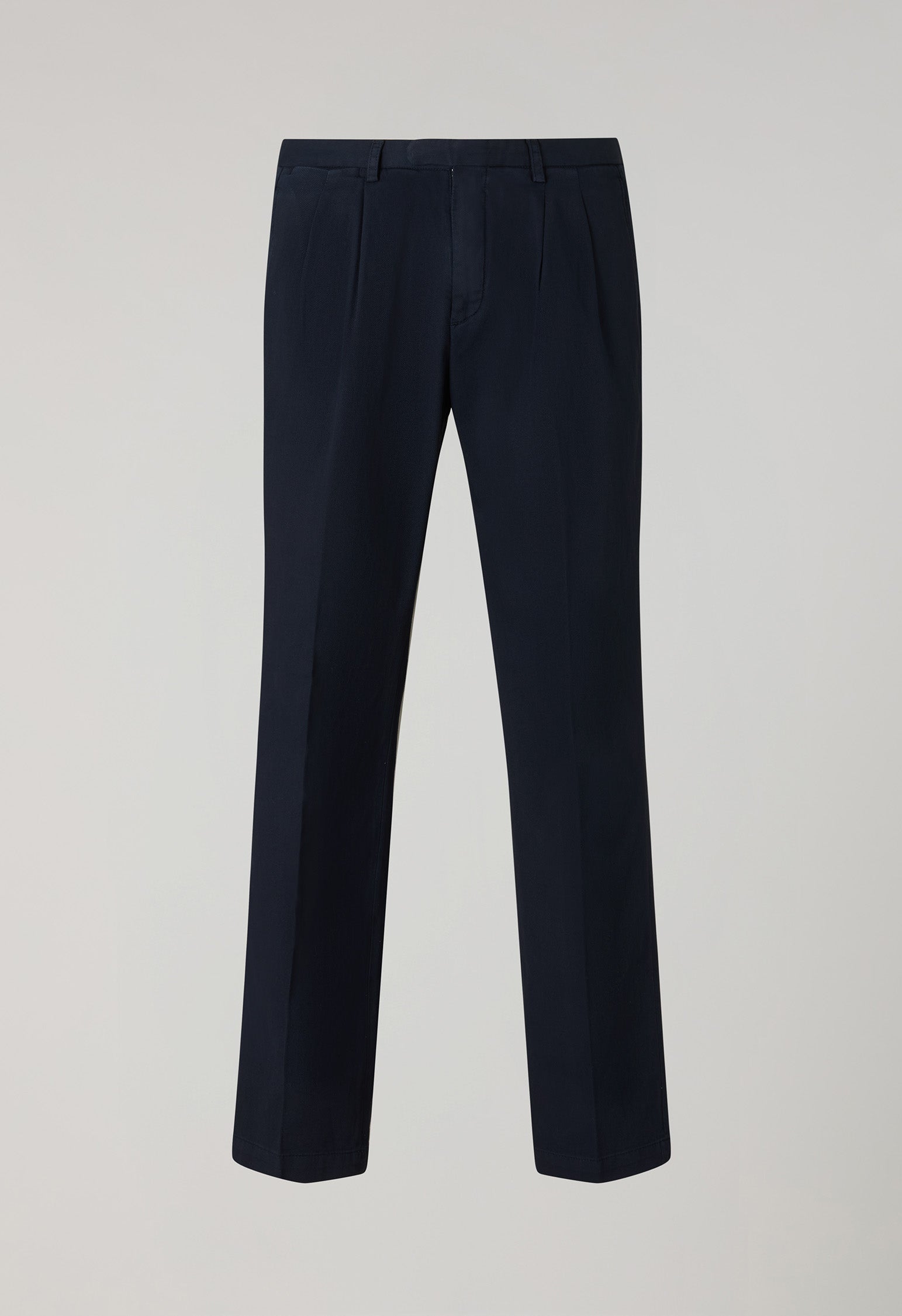 Pantalone Napoli in cotone stretch tinto in capo blu