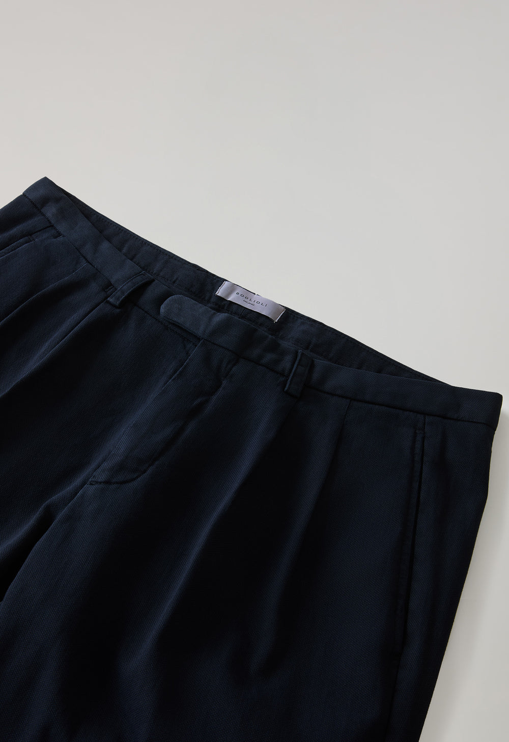 Pantalone Napoli in cotone stretch tinto in capo blu