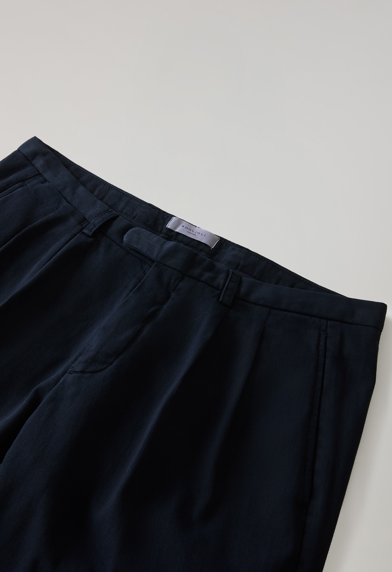 Pantalone Napoli in cotone stretch tinto in capo blu
