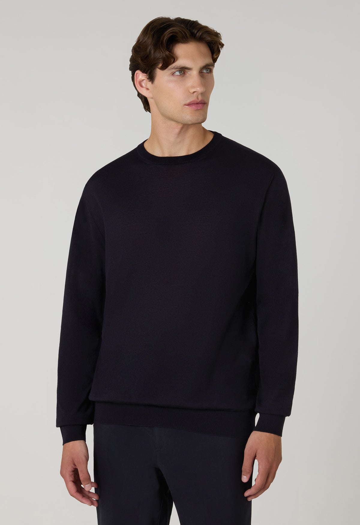 Girocollo in lana superlight blu